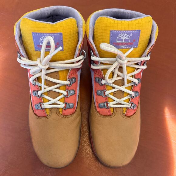 Timberland Euro Hiker Boys Boots Tan Multi Color Size 6 EU 39 Hiking Streetwear - Picture 2 of 8